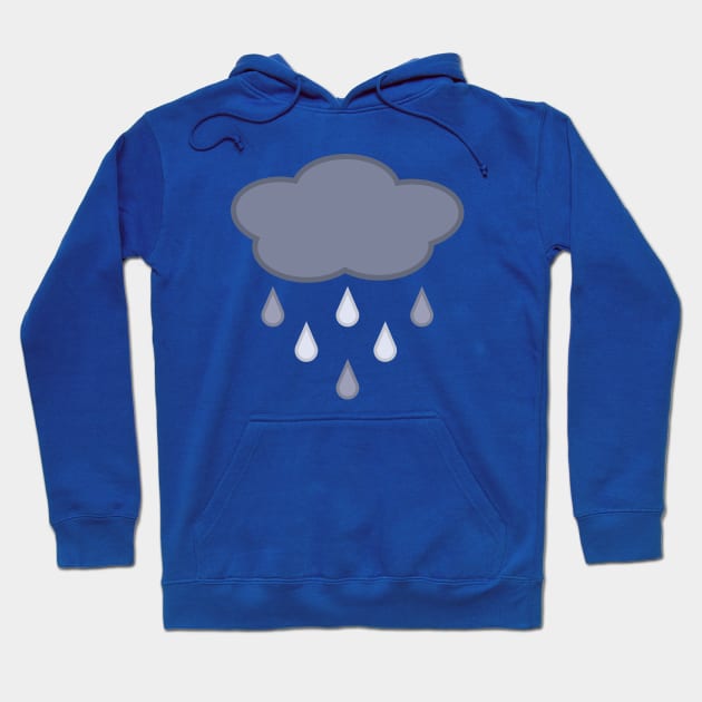 Stormy Day Rain Cloud in Blue Hoodie by Kelly Gigi